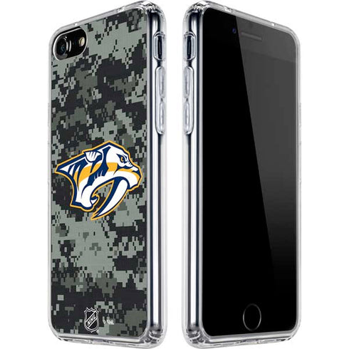 NHL Nashville Predators Camo iPhone SE (2nd & 3rd Gen) Clear Case