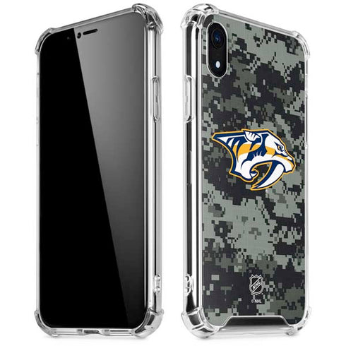 NHL Nashville Predators Camo iPhone XR Clear Case