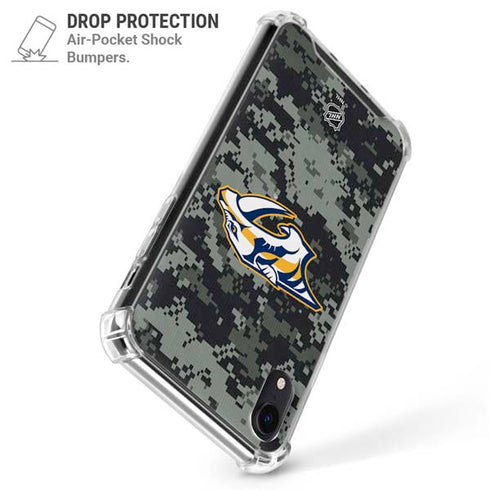 NHL Nashville Predators Camo iPhone XR Clear Case