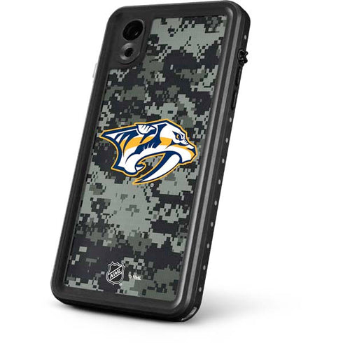 NHL Nashville Predators Camo iPhone XR Waterproof Case