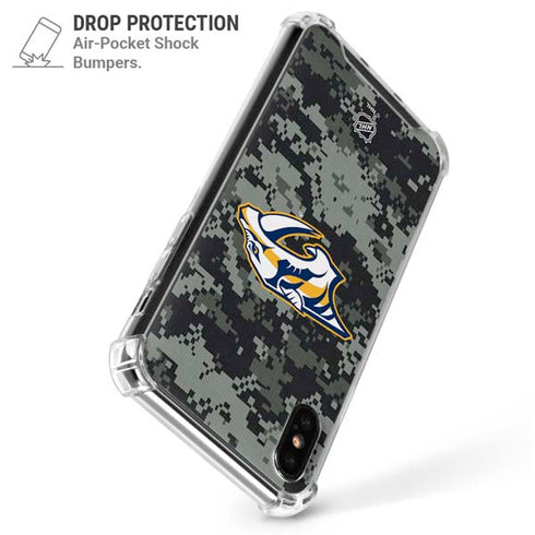 NHL Nashville Predators Camo iPhone XS Max Clear Case