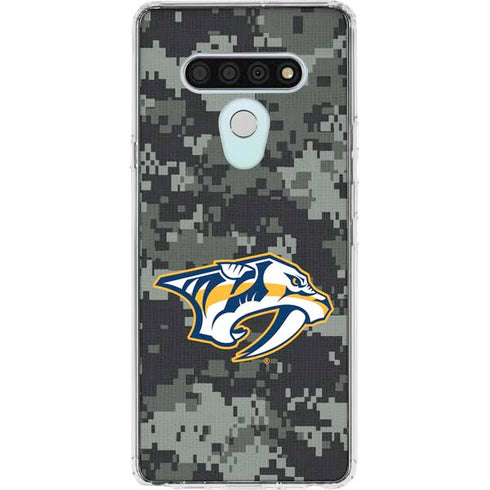 NHL Nashville Predators Camo LG Stylo 6 Clear Case
