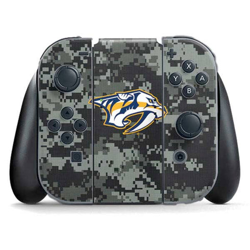 NHL Nashville Predators Camo Nintendo Switch (2017-2021) Joy-Con Controller Skin