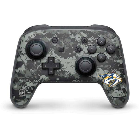 NHL Nashville Predators Camo Nintendo Switch Pro Controller Skin