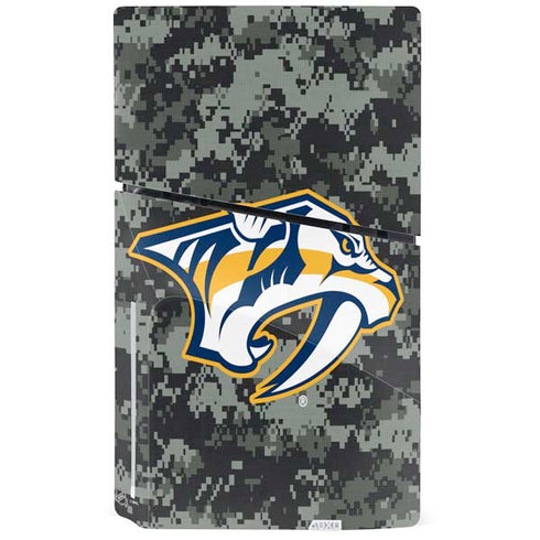 NHL Nashville Predators Camo PS5 Slim Disk Bundle Skin