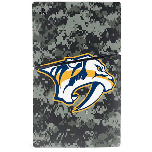 NHL Nashville Predators Camo PS5 Slim Digital Edition Console Skin