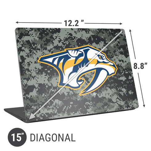 NHL Nashville Predators Camo Universal Laptop 15in (12.2 x 8.8in) Skin