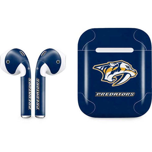 NHL Nashville Predators Distressed Apple AirPods Skin