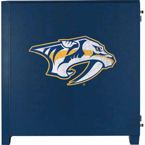 NHL Nashville Predators Distressed Corsair 4000D Tempered Glass Mid-Tower ATX Case Skin