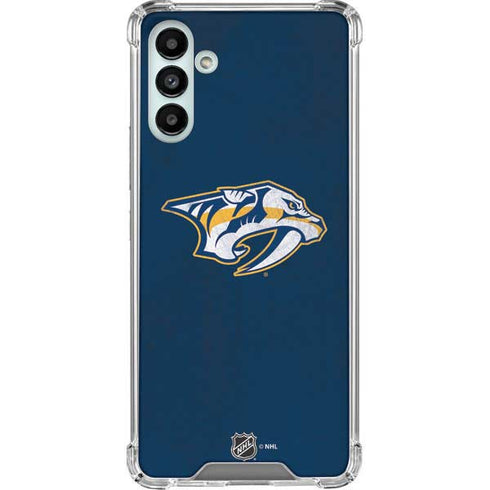 NHL Nashville Predators Distressed Galaxy A13 5G Clear Case