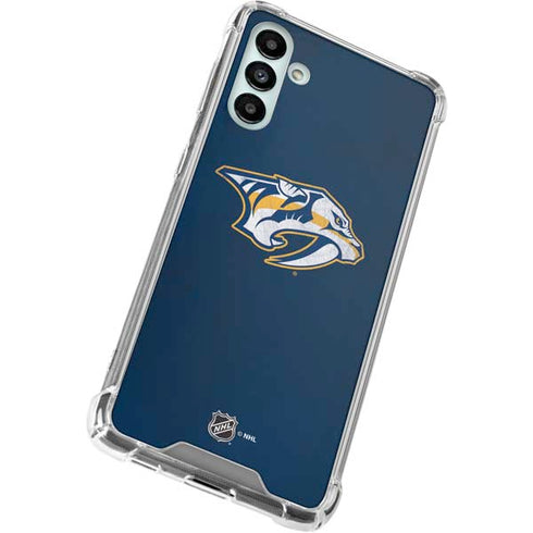 NHL Nashville Predators Distressed Galaxy A13 5G Clear Case