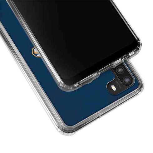 NHL Nashville Predators Distressed Galaxy A21 Clear Case