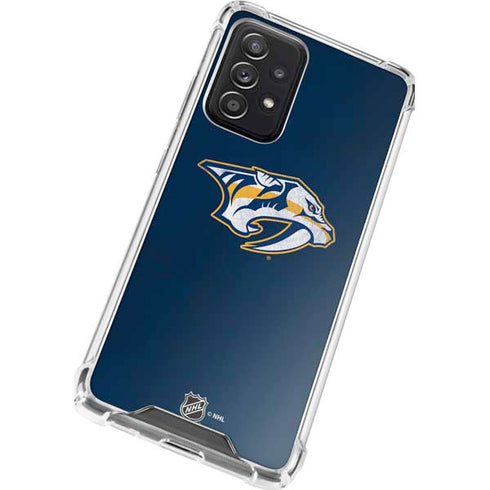 NHL Nashville Predators Distressed Galaxy A52 5G Clear Case