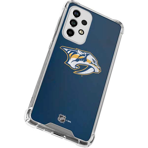 NHL Nashville Predators Distressed Galaxy A53 5G Clear Case