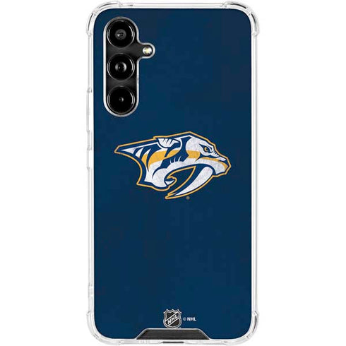 NHL Nashville Predators Distressed Galaxy A54 5G Clear Case