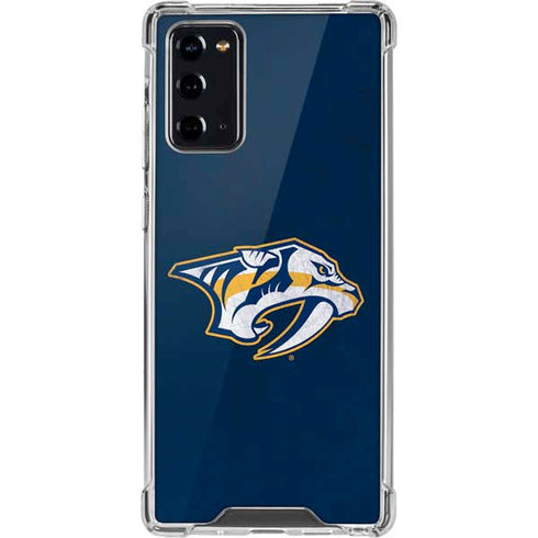 NHL Nashville Predators Distressed Galaxy Note20 5G Clear Case