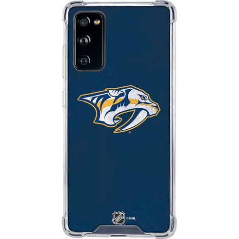 NHL Nashville Predators Distressed Galaxy S20 FE Clear Case