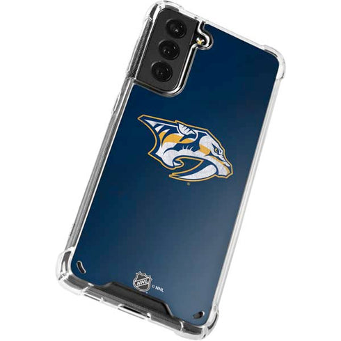 NHL Nashville Predators Distressed Galaxy S21 5G Clear Case