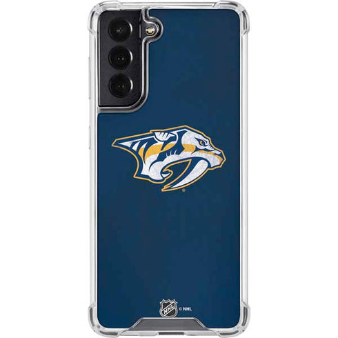 NHL Nashville Predators Distressed Galaxy S22 Clear Case