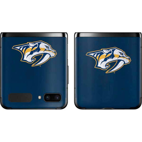 NHL Nashville Predators Distressed Galaxy Z Flip Skin
