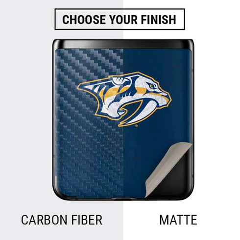 NHL Nashville Predators Distressed Galaxy Z Flip Skin