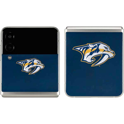 NHL Nashville Predators Distressed Galaxy Z Flip3 5G Skin
