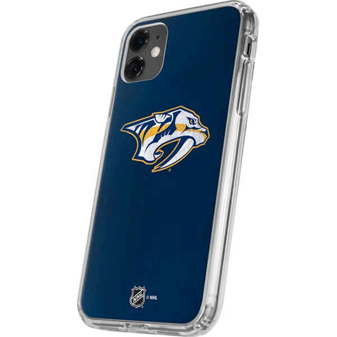 NHL Nashville Predators Distressed iPhone 11 Clear Case