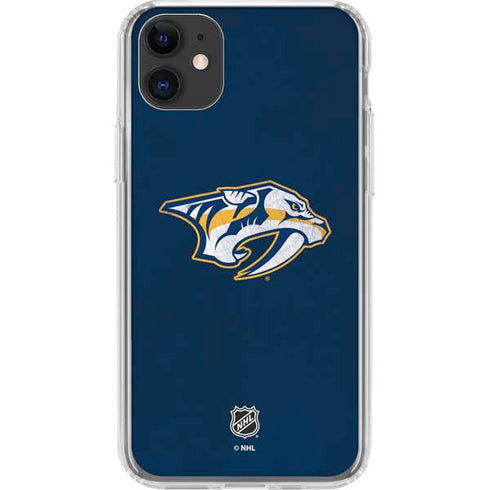 NHL Nashville Predators Distressed iPhone 11 Clear Case