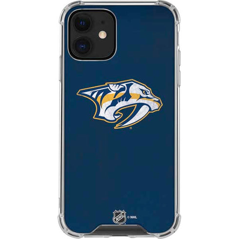 NHL Nashville Predators Distressed iPhone 12 Mini Clear Case