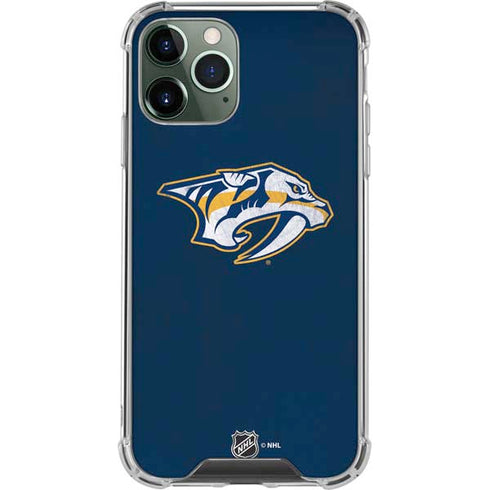 NHL Nashville Predators Distressed iPhone 12 Pro Clear Case