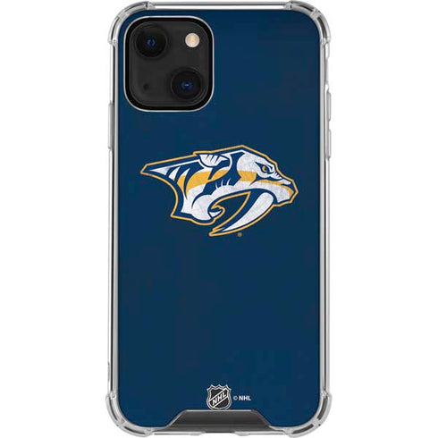 NHL Nashville Predators Distressed iPhone 14 Clear Case