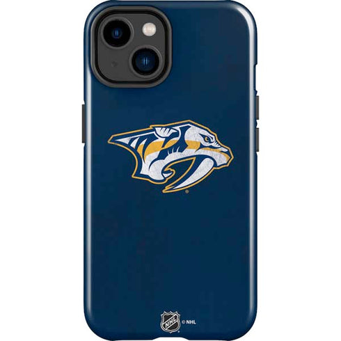 NHL Nashville Predators Distressed iPhone 15 Plus Impact Case