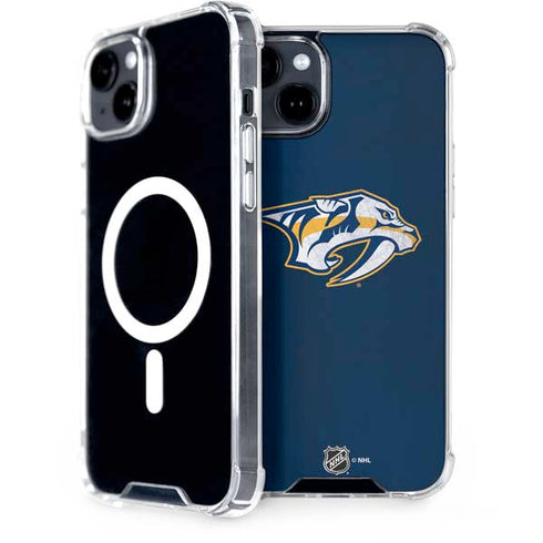 NHL Nashville Predators Distressed iPhone 15 Plus MagSafe Case