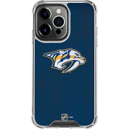 NHL Nashville Predators Distressed iPhone 15 Pro Clear Case