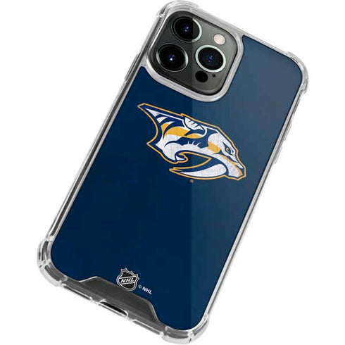 NHL Nashville Predators Distressed iPhone 15 Pro Max Clear Case