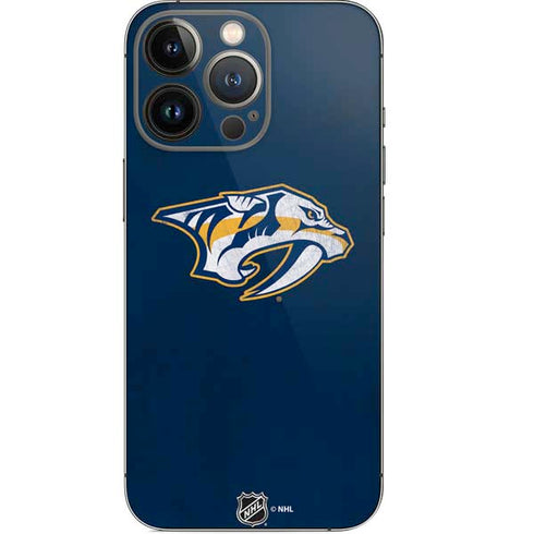 NHL Nashville Predators Distressed iPhone 14 Pro Skin