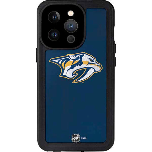 NHL Nashville Predators Distressed iPhone 14 Pro Waterproof Case