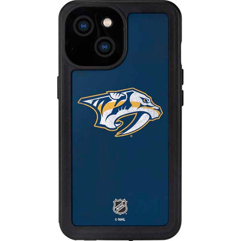 NHL Nashville Predators Distressed iPhone 15 Waterproof Case