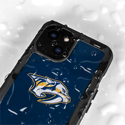 NHL Nashville Predators Distressed iPhone 15 Waterproof Case