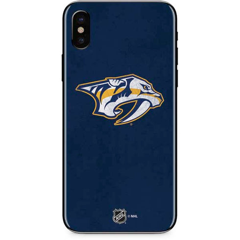 NHL Nashville Predators Distressed iPhone X Skin