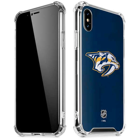 NHL Nashville Predators Distressed iPhone XS Max Clear Case