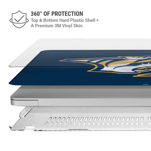 NHL Nashville Predators Distressed MacBook Air 13in M1 (2021) Case plus Skin