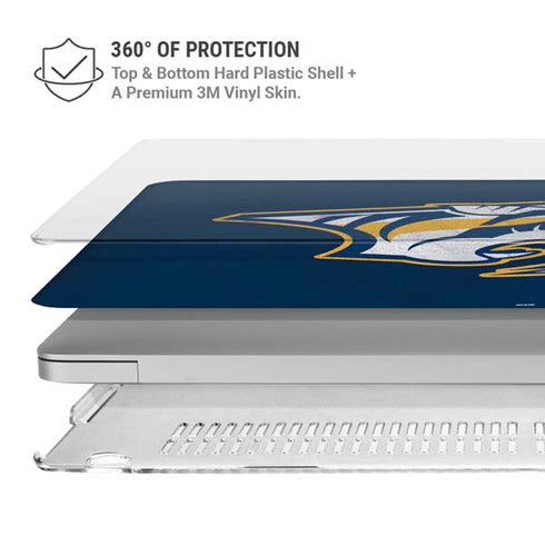 NHL Nashville Predators Distressed MacBook Air 15in (2023-2025) Case plus Skin