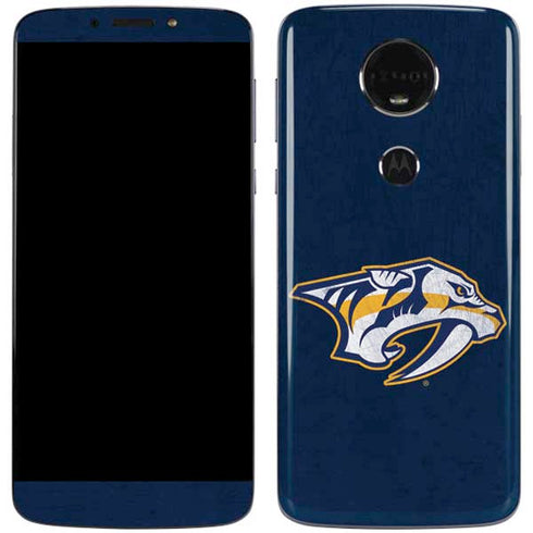 NHL Nashville Predators Distressed Moto E5 Plus Skin