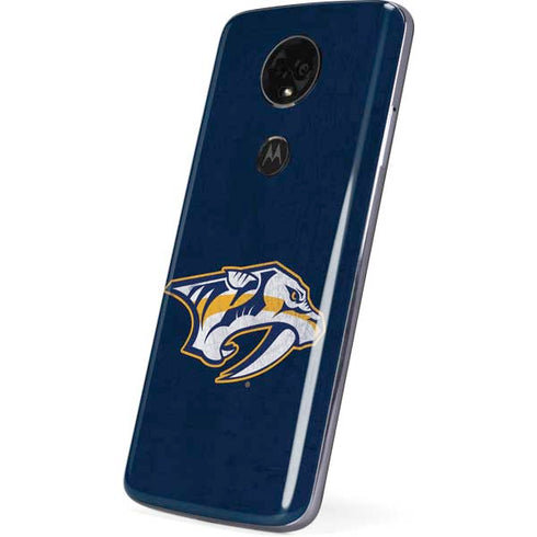 NHL Nashville Predators Distressed Moto E5 Plus Skin