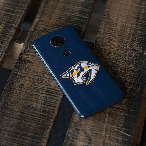 NHL Nashville Predators Distressed Moto E5 Plus Skin