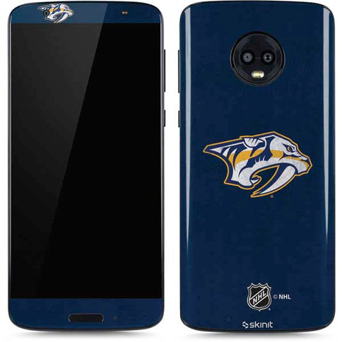NHL Nashville Predators Distressed Moto G6 Skin