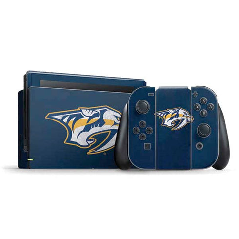 NHL Nashville Predators Distressed Nintendo Switch Bundle Skin