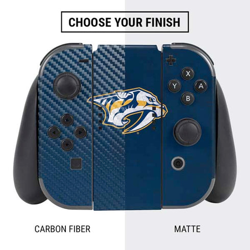 NHL Nashville Predators Distressed Nintendo Switch Bundle Skin