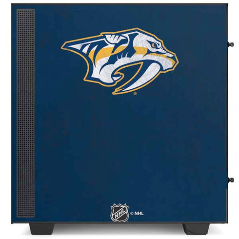 NHL Nashville Predators Distressed NZXT H510 Compact ATX Mid-Tower Case Skin